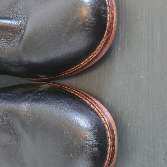Toms Black Leather Ankle Boots Size 8 - Picture 6 of 8